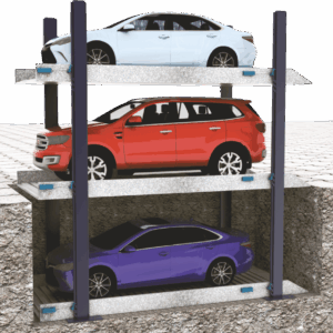 3 LEVEL 2 PIT HYDRAULIC STACK PARKING SYSTEM (AMSPL-3L2P)